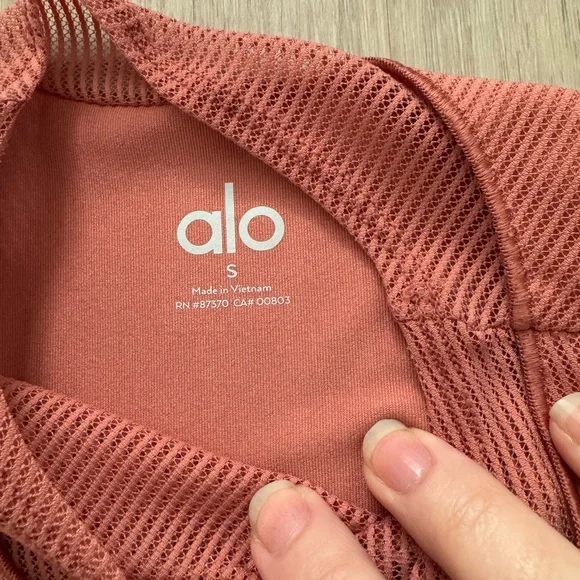 ALO Yoga Pink Mesh Bodycon Dress - Picture 5 of 6